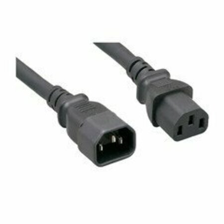 SWE-TECH 3C Computer / Monitor Power Extension Cord, Black, C13 to C14, 14AWG, 15 Amp, 8 foot FWT10W2-02208